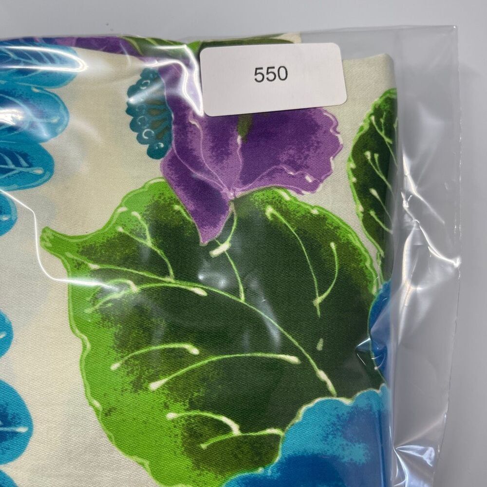 Vtg 60s Hawaii UI MAIKAI Hawaiian Floral Cotton Polynesian Party Caftan DRESS Sz - Picture 8 of 8